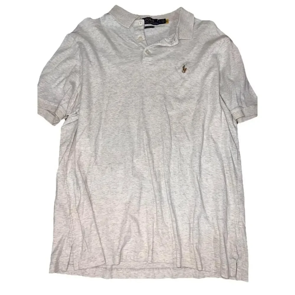 Mens Polo Ralph Lauren Cream Classic Fit Size L